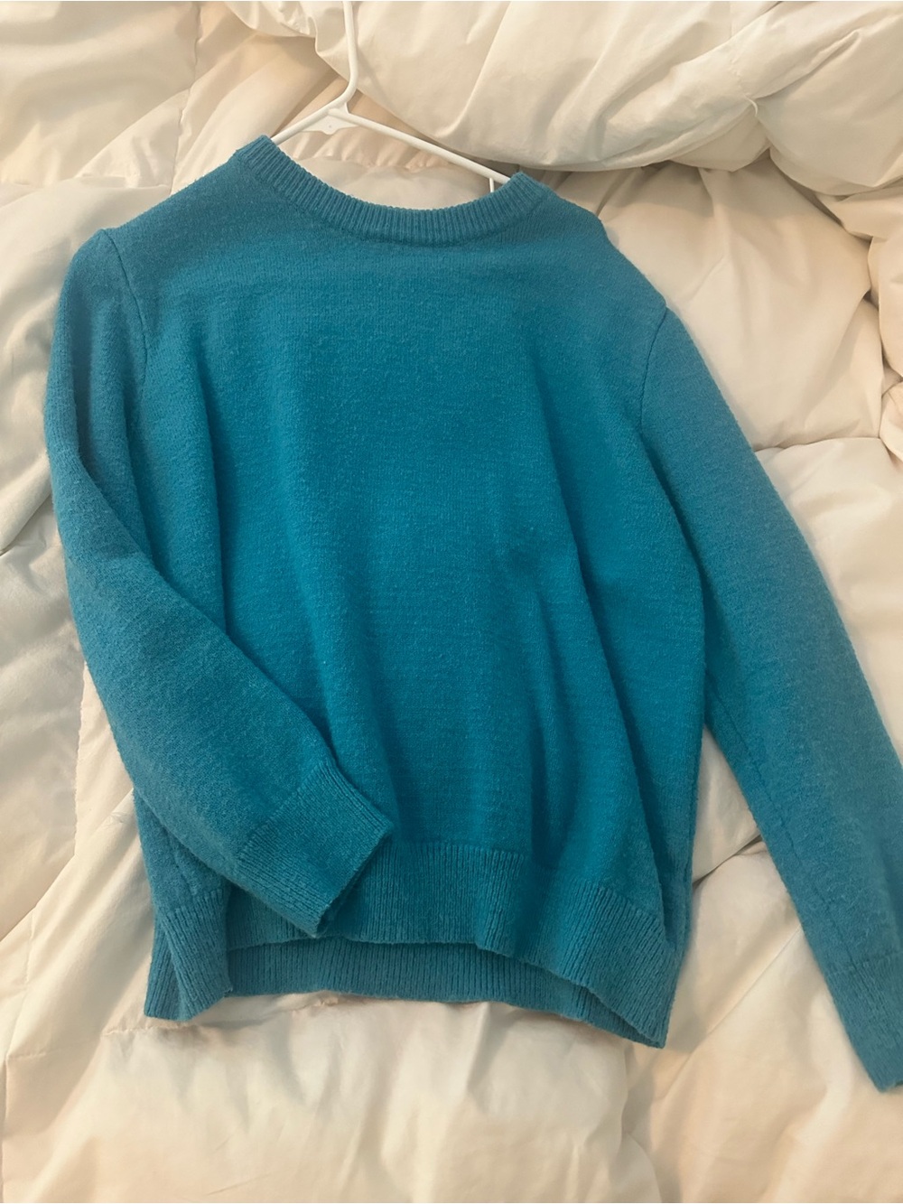 SHEIN Teal Scoop Neck Knit Sweater